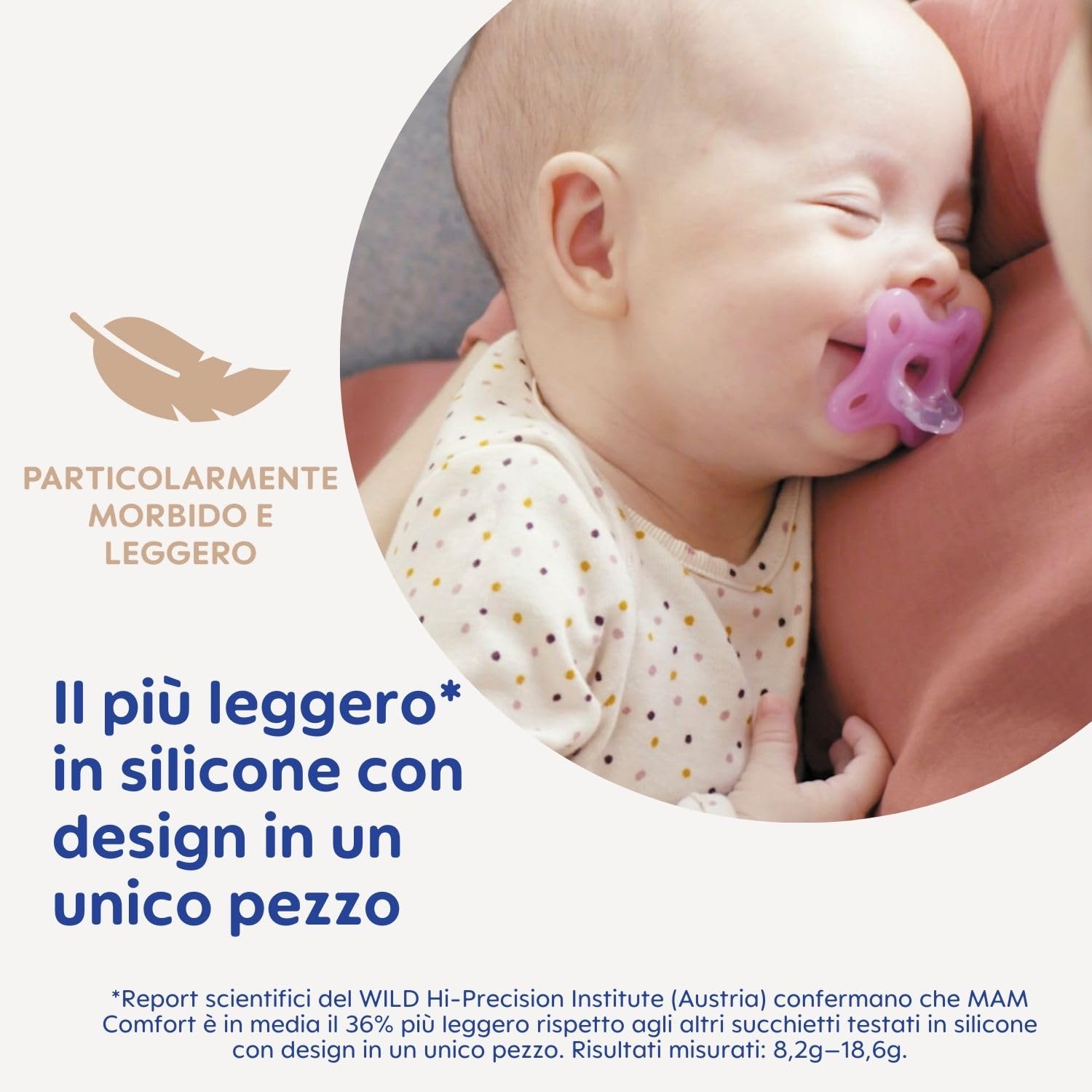 mam-comfort-0-3-mesi-set-da-2-succhietti-silicone-rosa-viola-con-box image 2