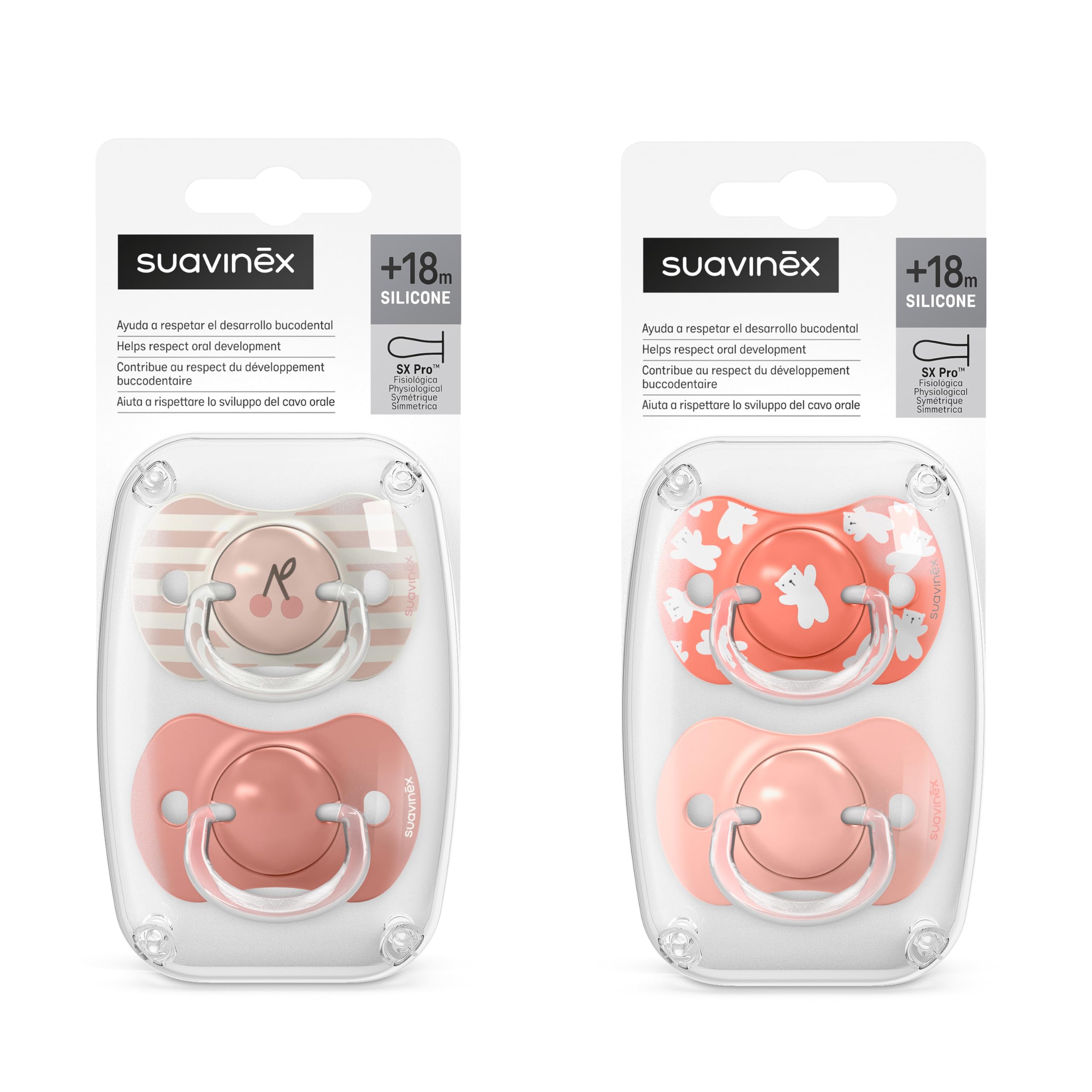 suavinex-birdies-wild-free-ciuccio-18-mesi-sx-pro-silicone-rosa-4-pezzi image 6