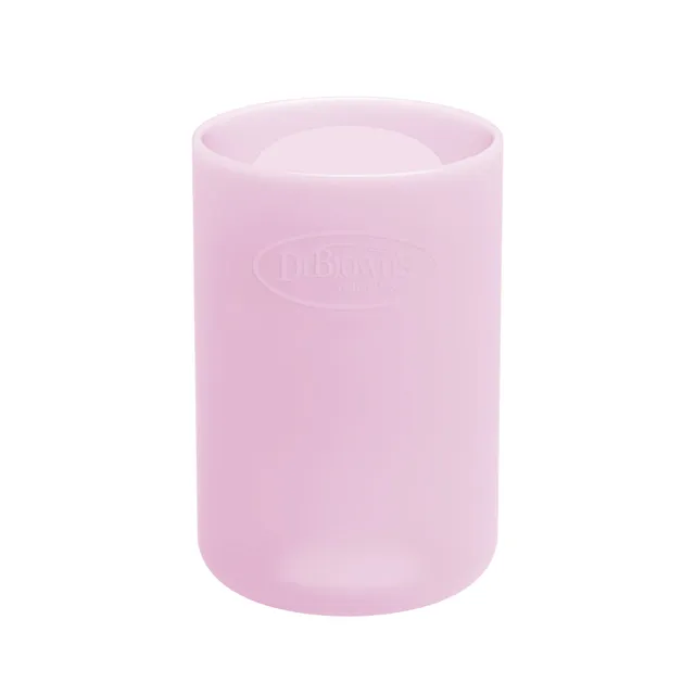dr-brown-s-cover-in-silicone-rosa-per-biberon-vetro-120ml image 1