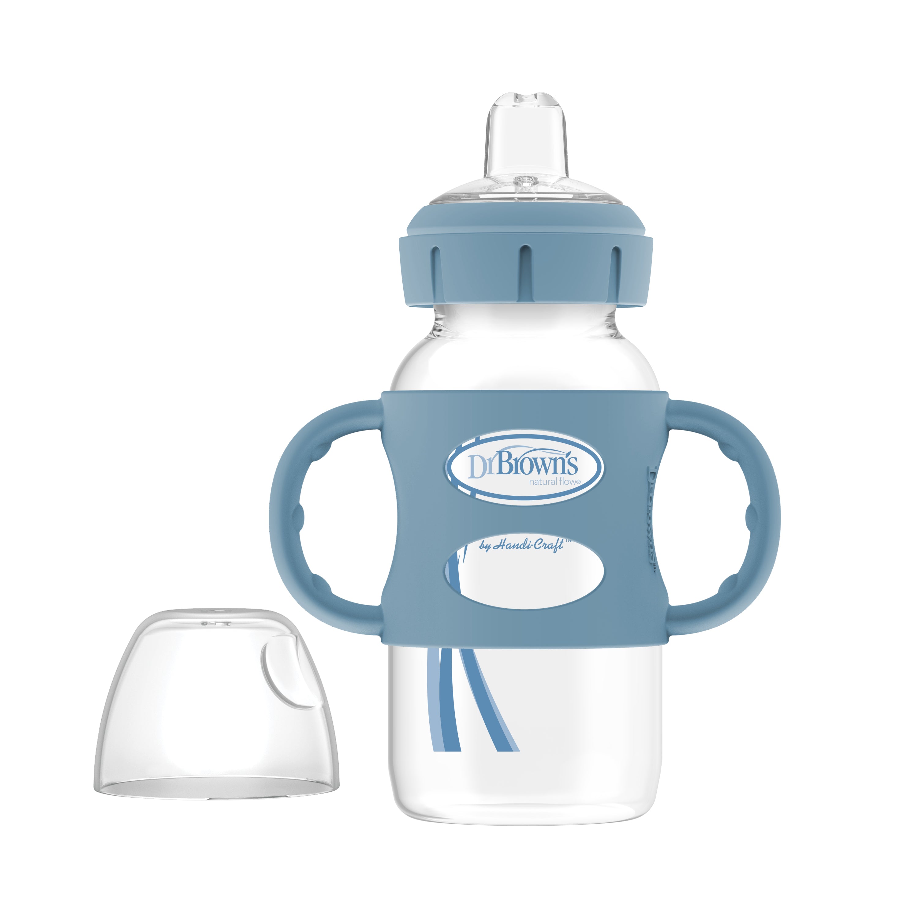 dr-brown-s-milestones-biberon-sippy-spout-collo-largo-270-ml-con-manici image 2
