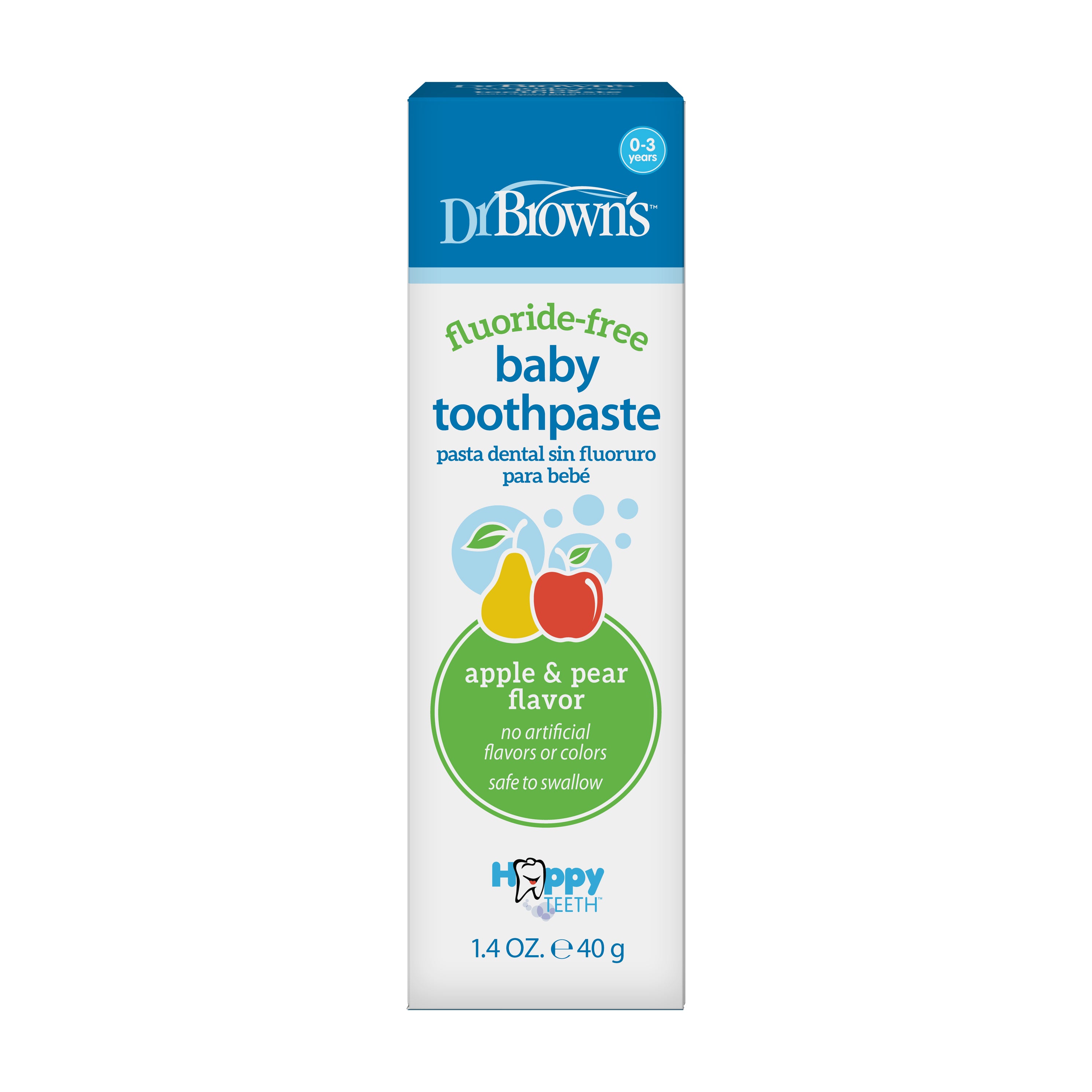 dr-brown-s-dentifricio-baby-senza-fluoro-mela-pera-40g-0-3-anni image 3