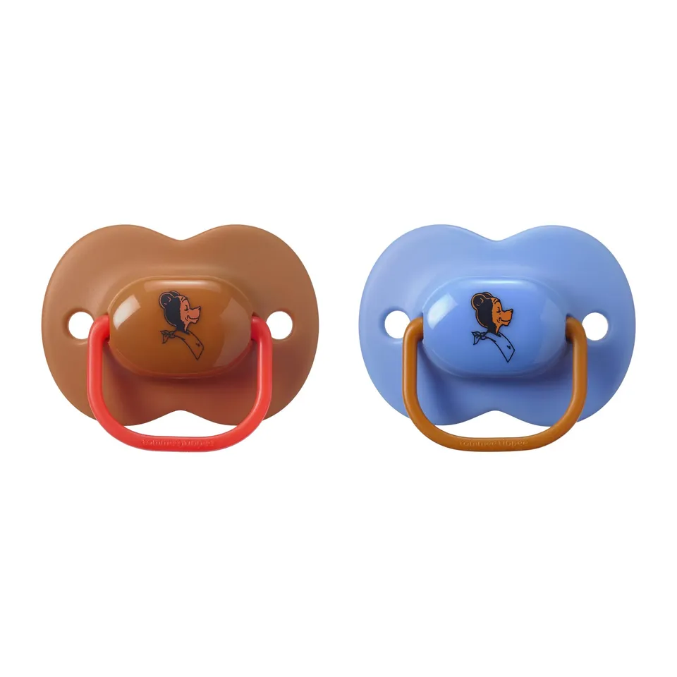tommee-tippee-anytime-soothers-60th-anniversary-blu-marrone-0-6m-2pz image 1