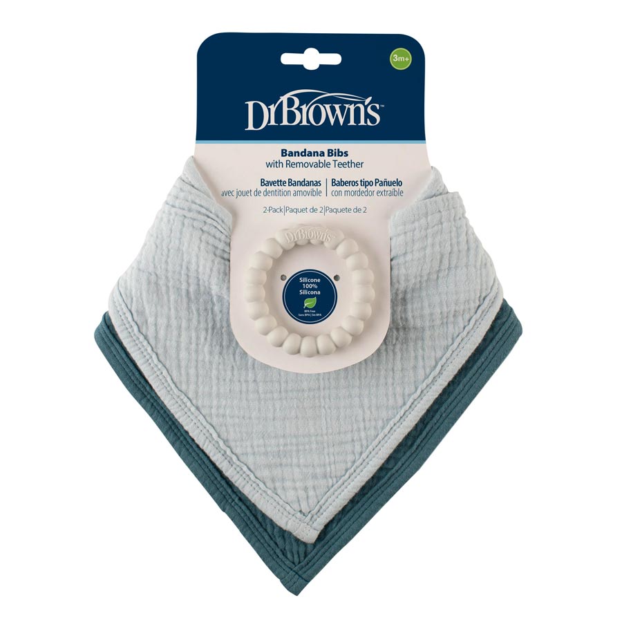 dr-brown-s-bavaglia-bandana-mussola-con-anello-massaggiagengive-flexees image 2