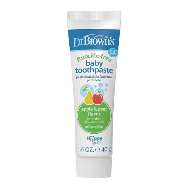 dr-brown-s-dentifricio-baby-senza-fluoro-mela-pera-40g-0-3-anni image 1