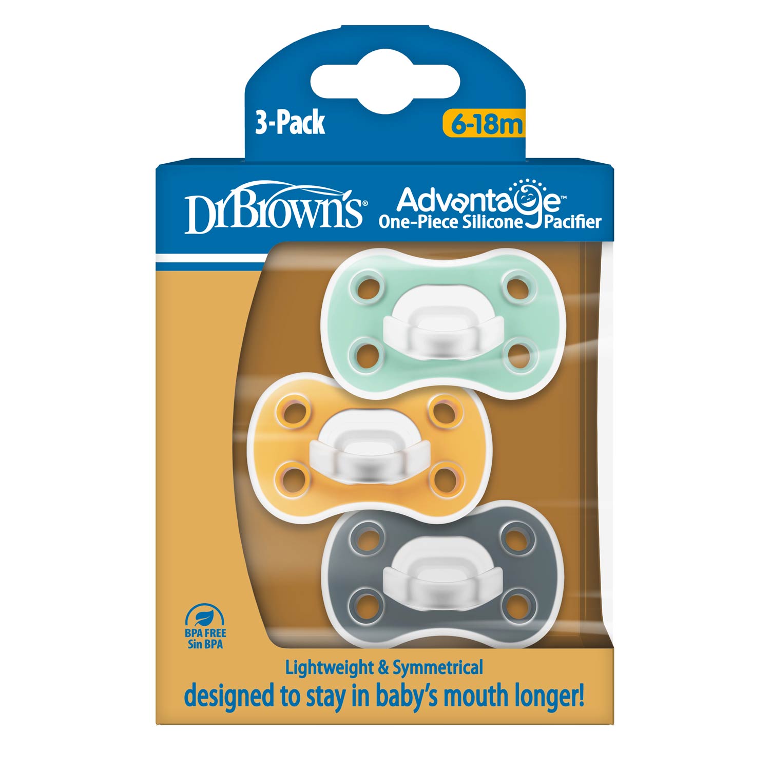 dr-brown-s-advantage-succhietto-silicone-6-18-mesi-3-pack image 3