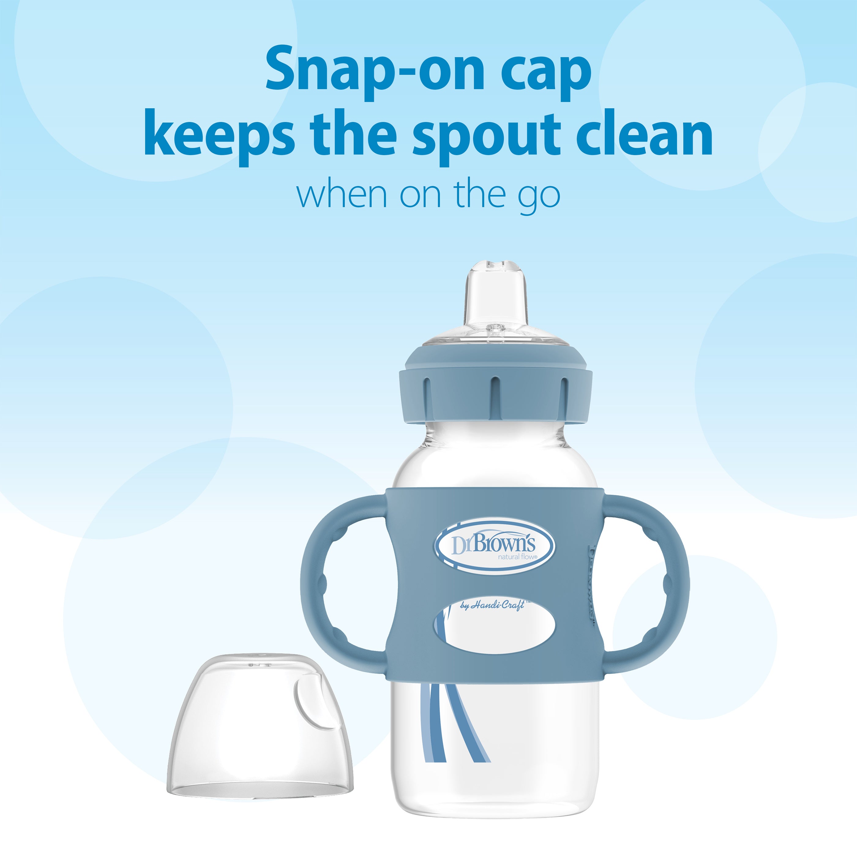dr-brown-s-milestones-biberon-sippy-spout-collo-largo-270-ml-con-manici image 4