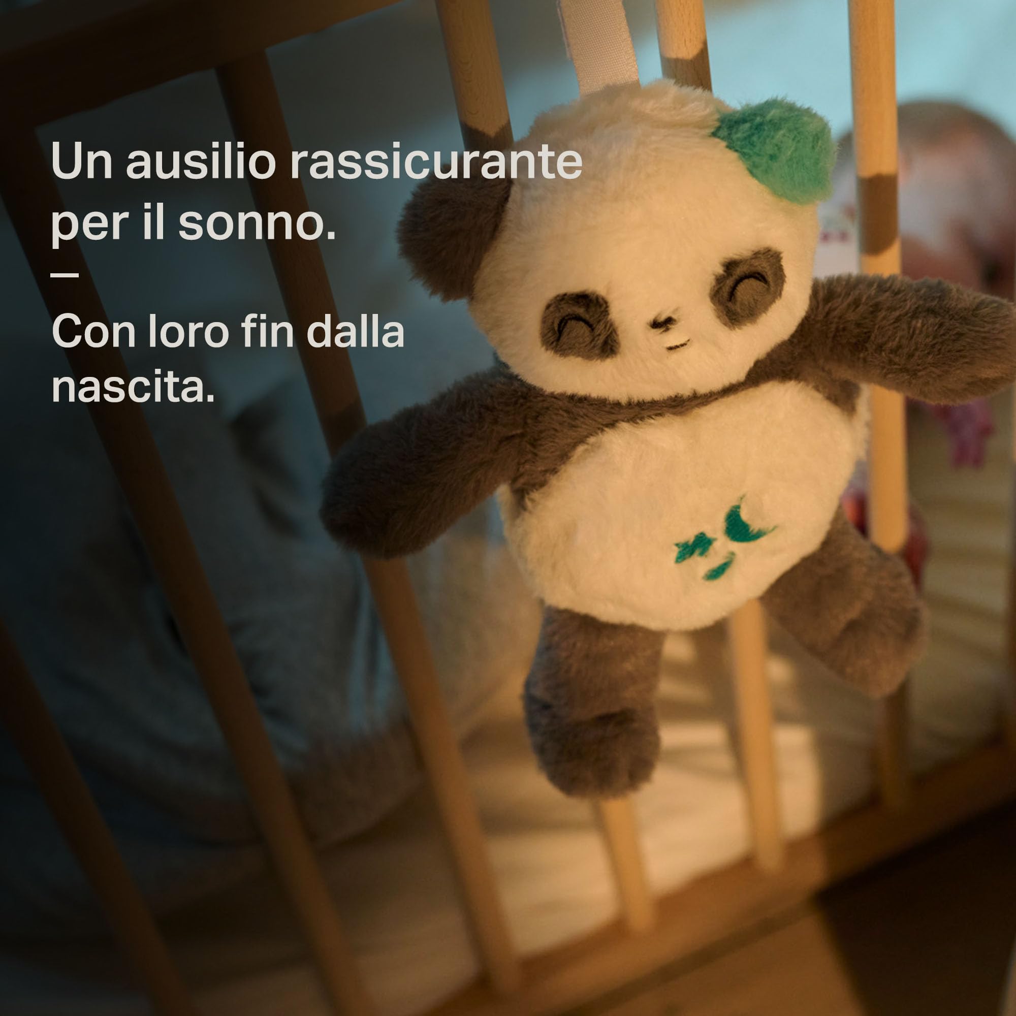 tommee-tippee-pip-il-panda-ausilio-sonno-crysensor-luce-e-6-suoni-usb image 7