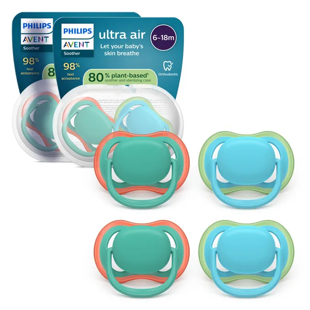 philips-avent-ultra-air-scf087-24-ciuccio-6-18-mesi-4-pezzi image 1