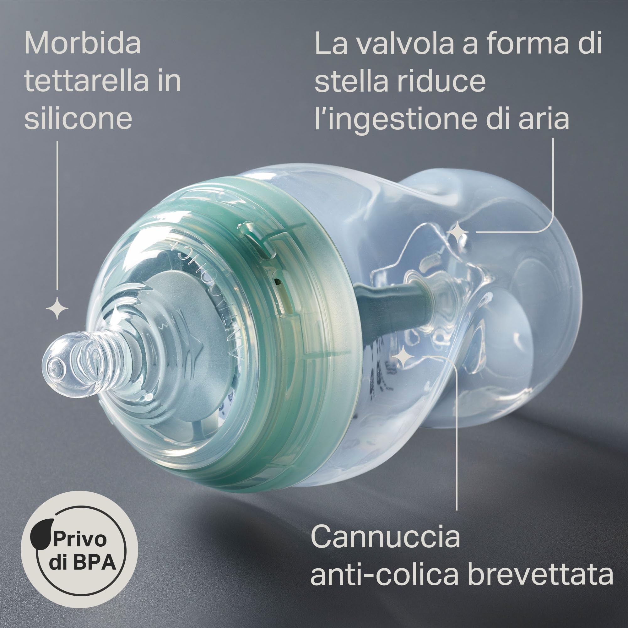 tommee-tippee-advanced-anti-colic-starter-set-biberon-150ml-260ml-con-cannuccia image 5