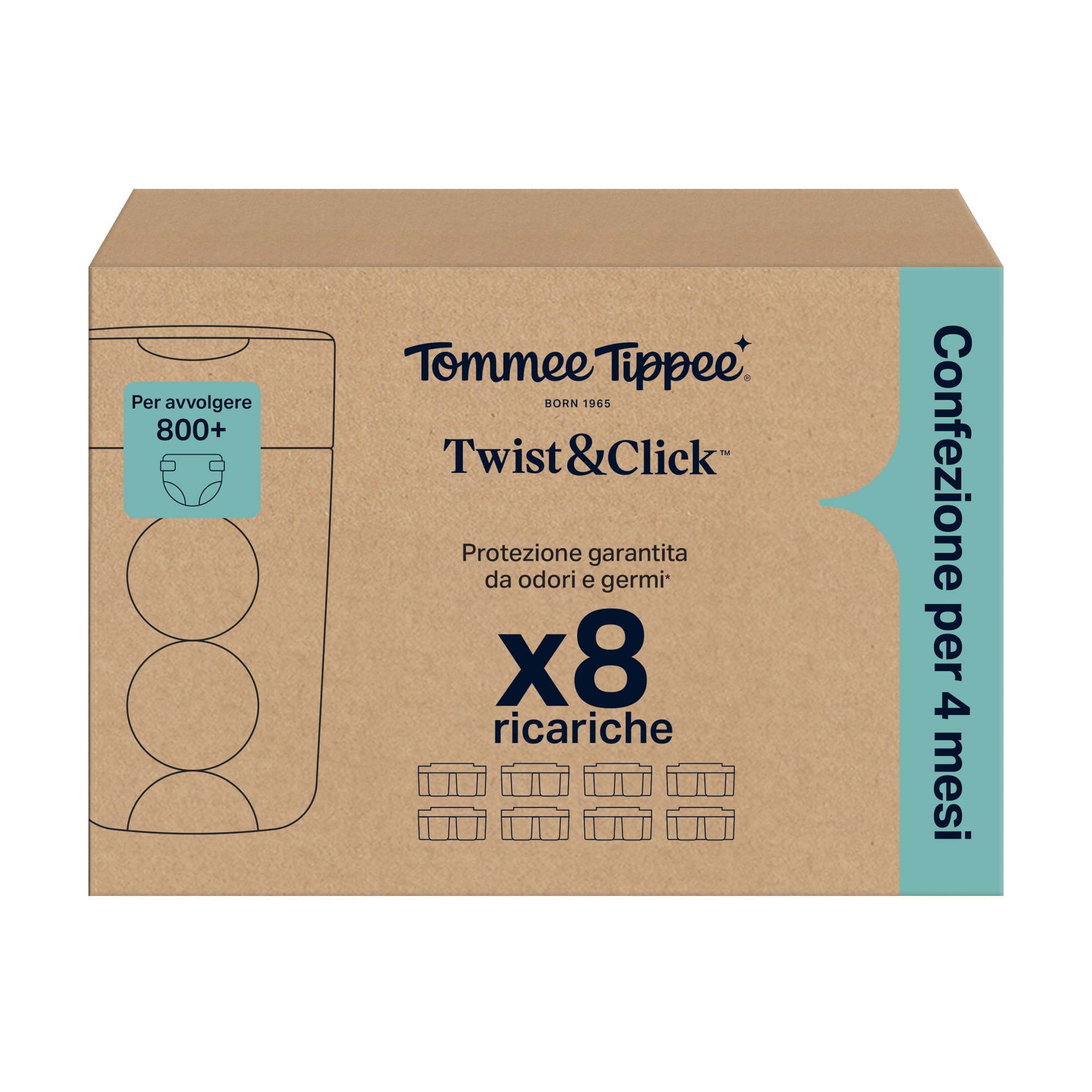tommee-tippee-twist-click-ricariche-mangiapannolini-8x10-5m image 2