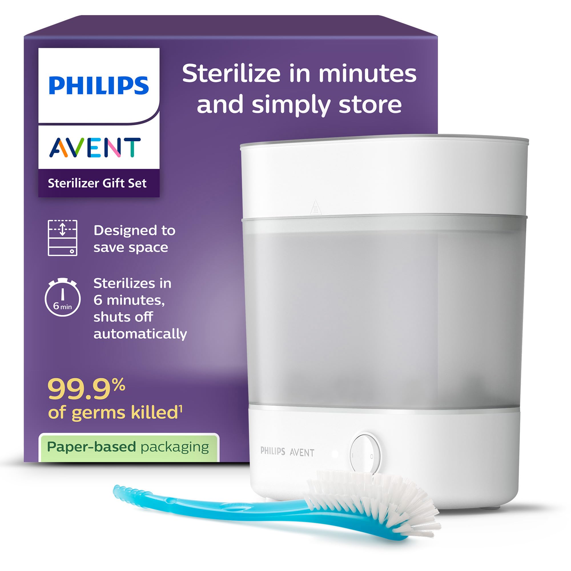 philips-avent-set-regalo-sterilizzatore-vapore-scf291-30-con-spazzola image 1