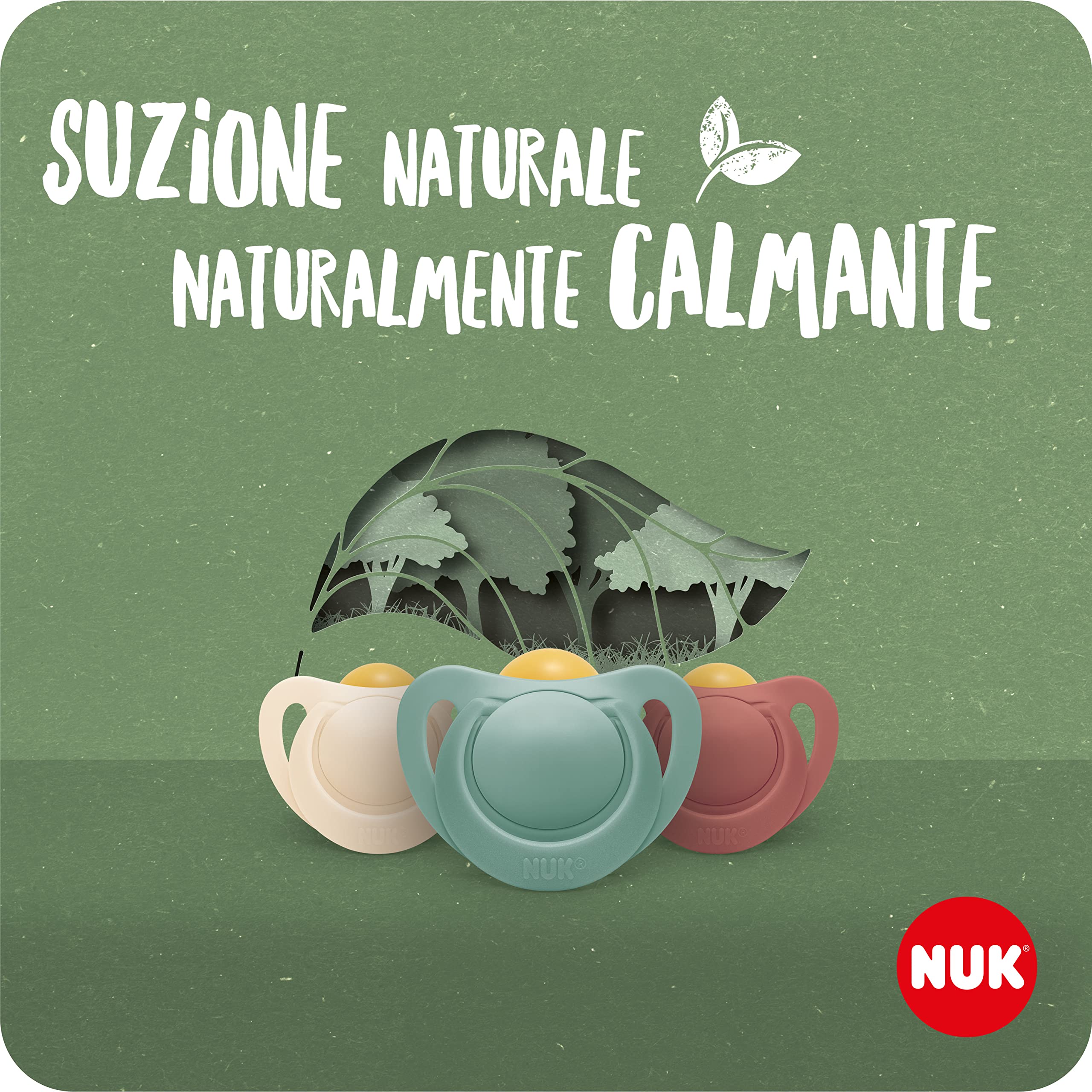 nuk-for-nature-succhietto-0-6-mesi-gomma-naturale-beige-2-pezzi image 6