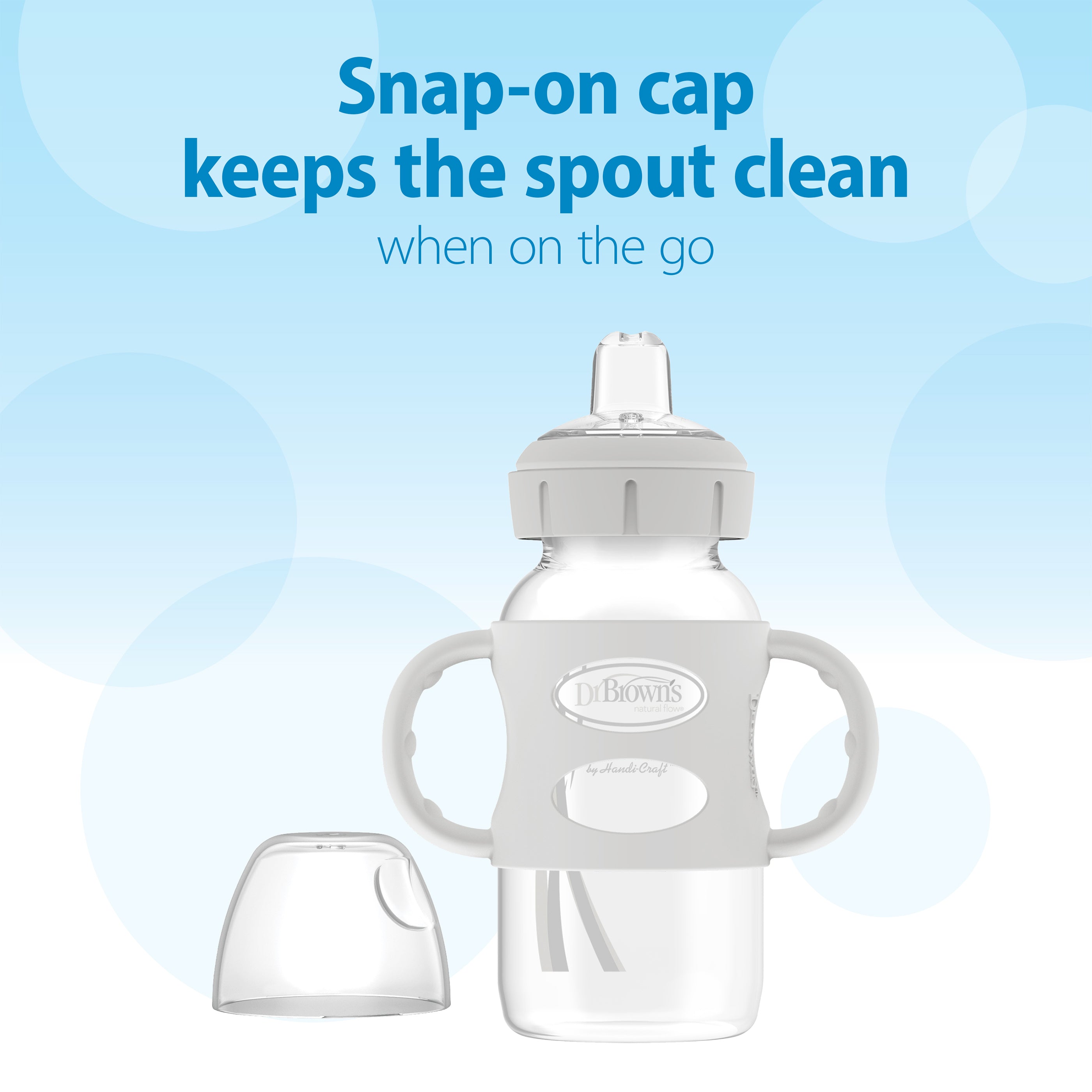 dr-brown-s-milestones-biberon-sippy-spout-wide-neck-con-manici-270-ml-9-oz image 4