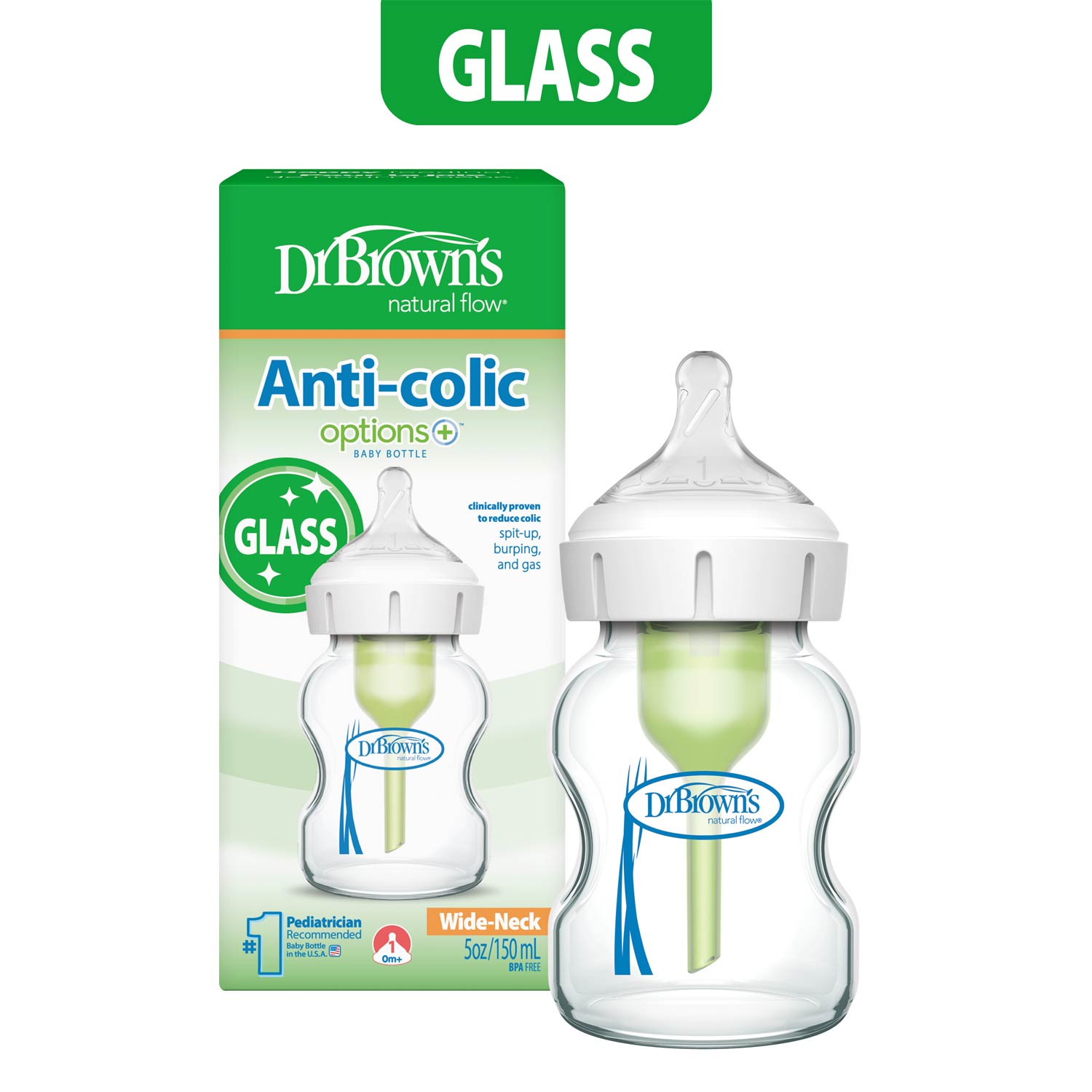 dr-brown-s-natural-flow-options-biberon-vetro-collo-largo-anticolica image 4