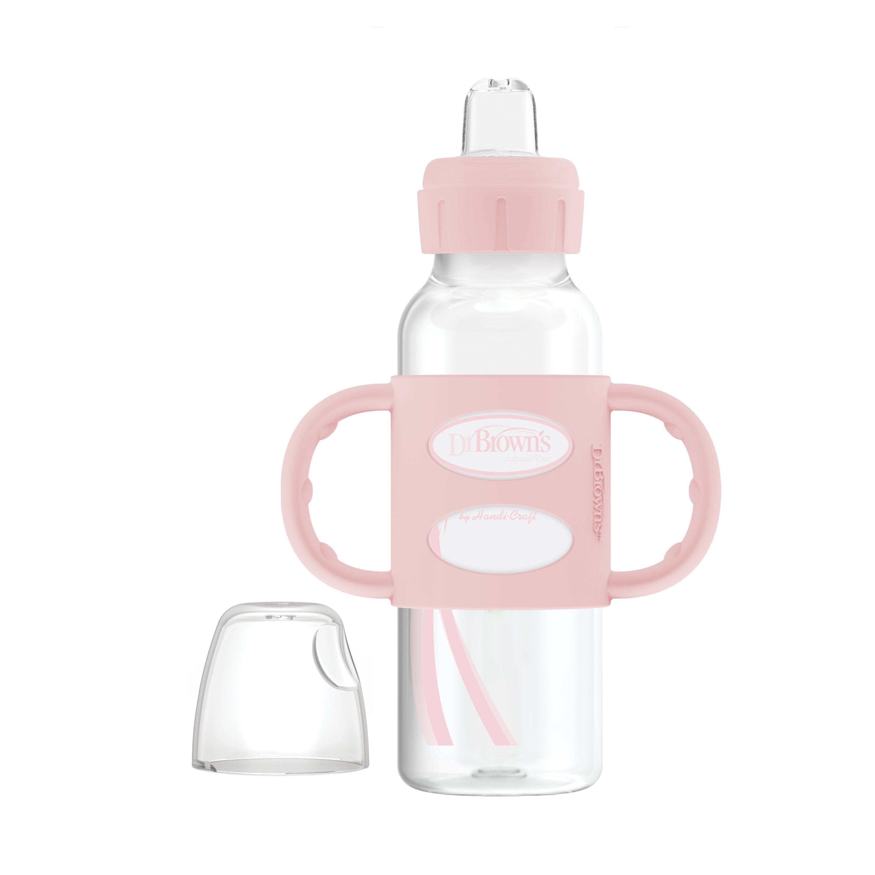 dr-brown-s-milestones-biberon-tazza-stretto-250-ml-con-manici image 2