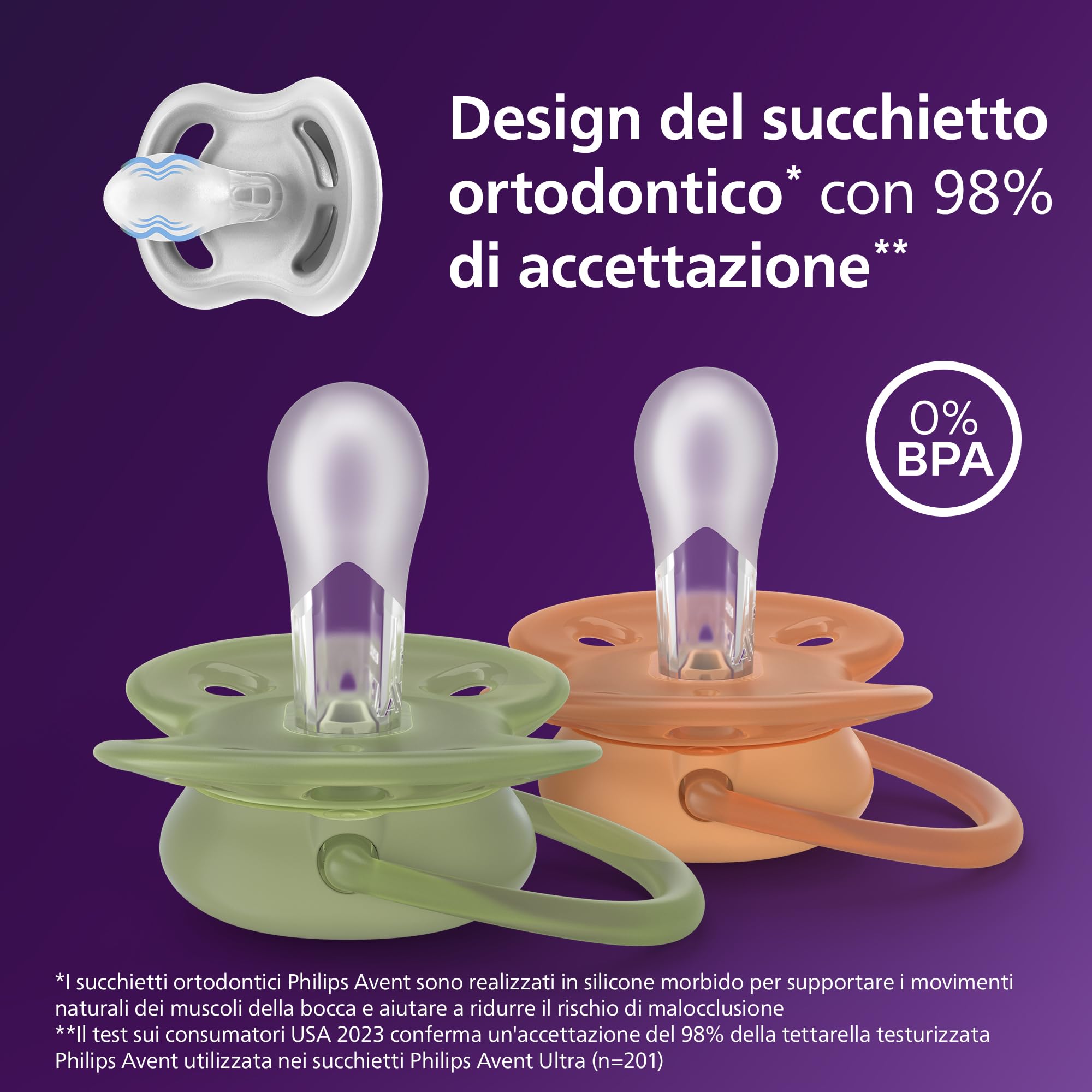 philips-avent-ultra-soft-ciuccio-0-18-mesi-confezione-da-4 image 3