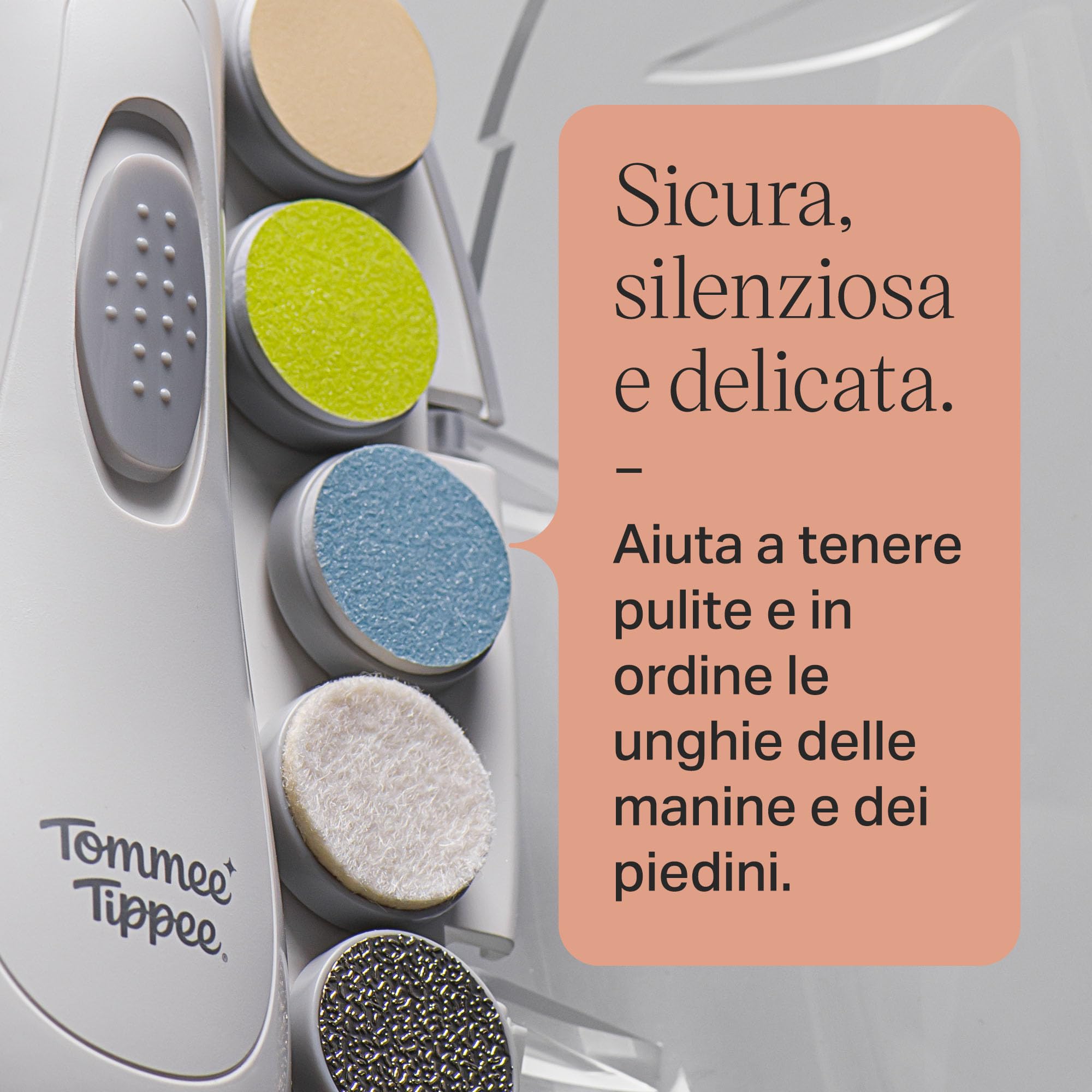 tommee-tippee-limetta-unghie-elettrica-bambini-con-6-innesti-e-led image 5