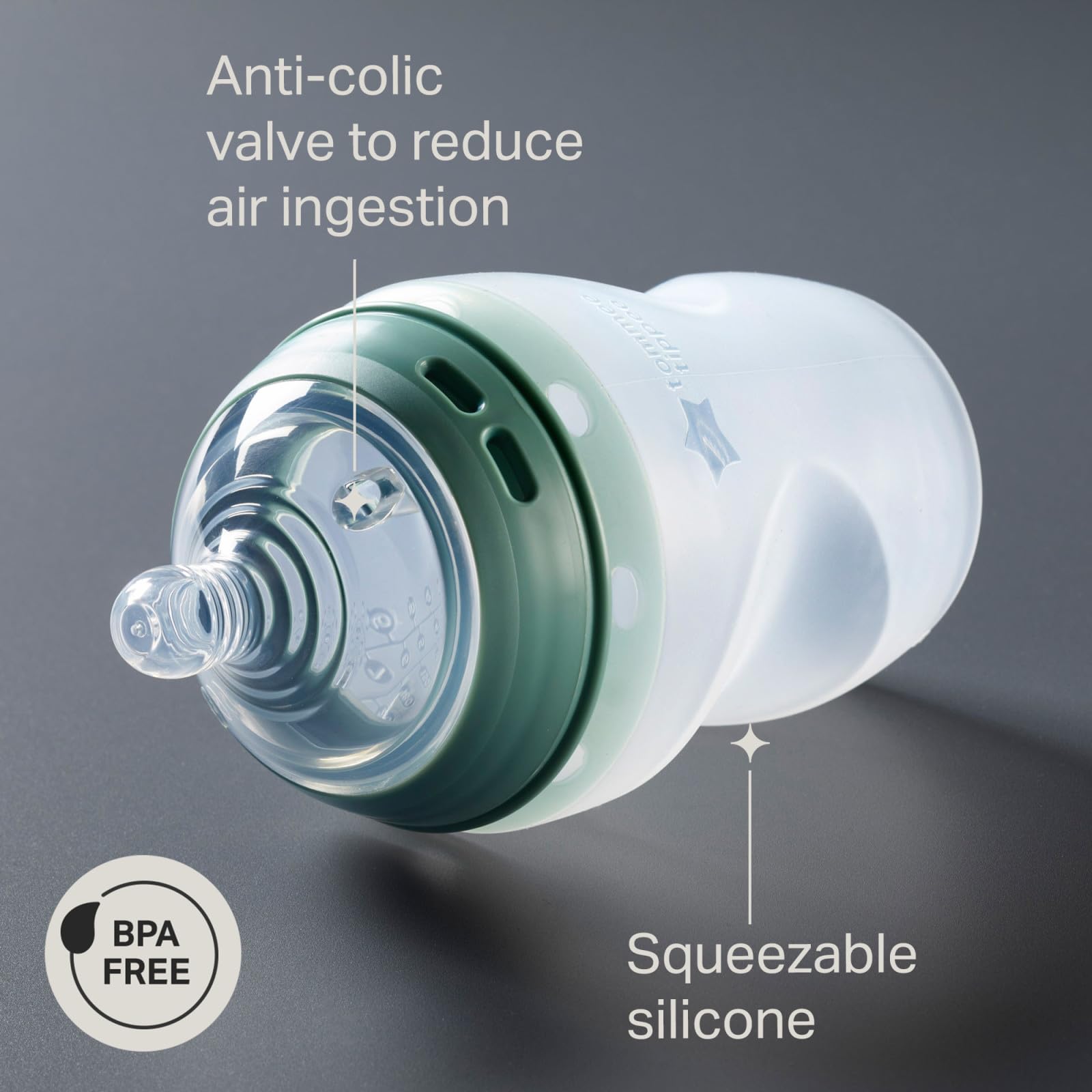 tommee-tippee-natural-start-anti-colic-biberon-silicone-266-ml-0-mesi-flusso-len image 3
