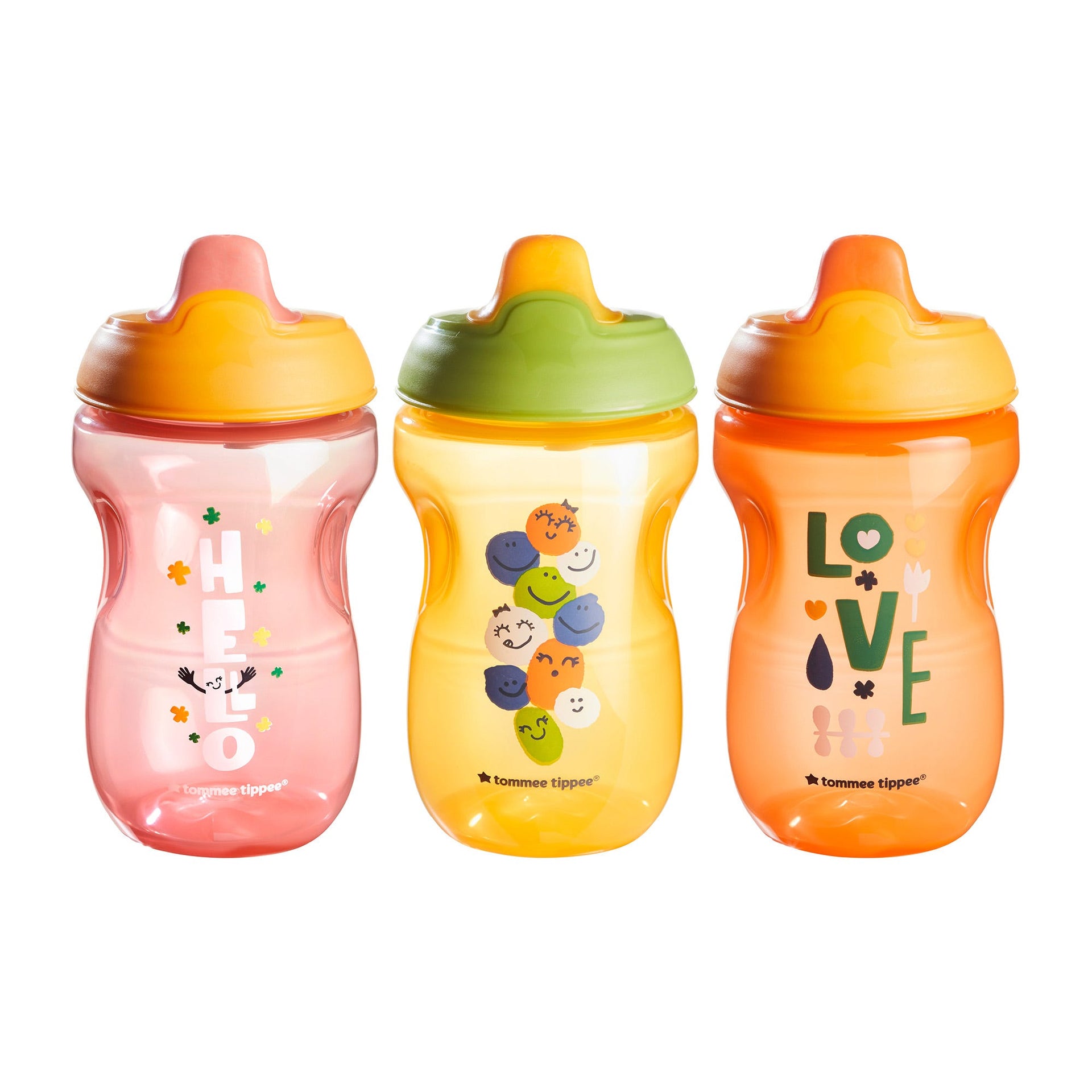 tommee-tippee-sippee-tazza-300ml-rosa-giallo-arancione-3pz image 1