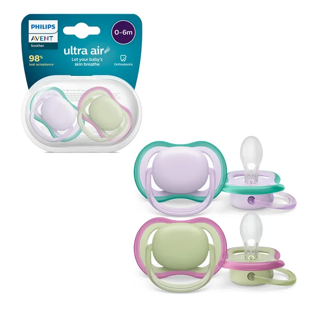 philips-avent-ultra-air-succhietto-0-6-mesi-2-pz-scf085-24 image 1