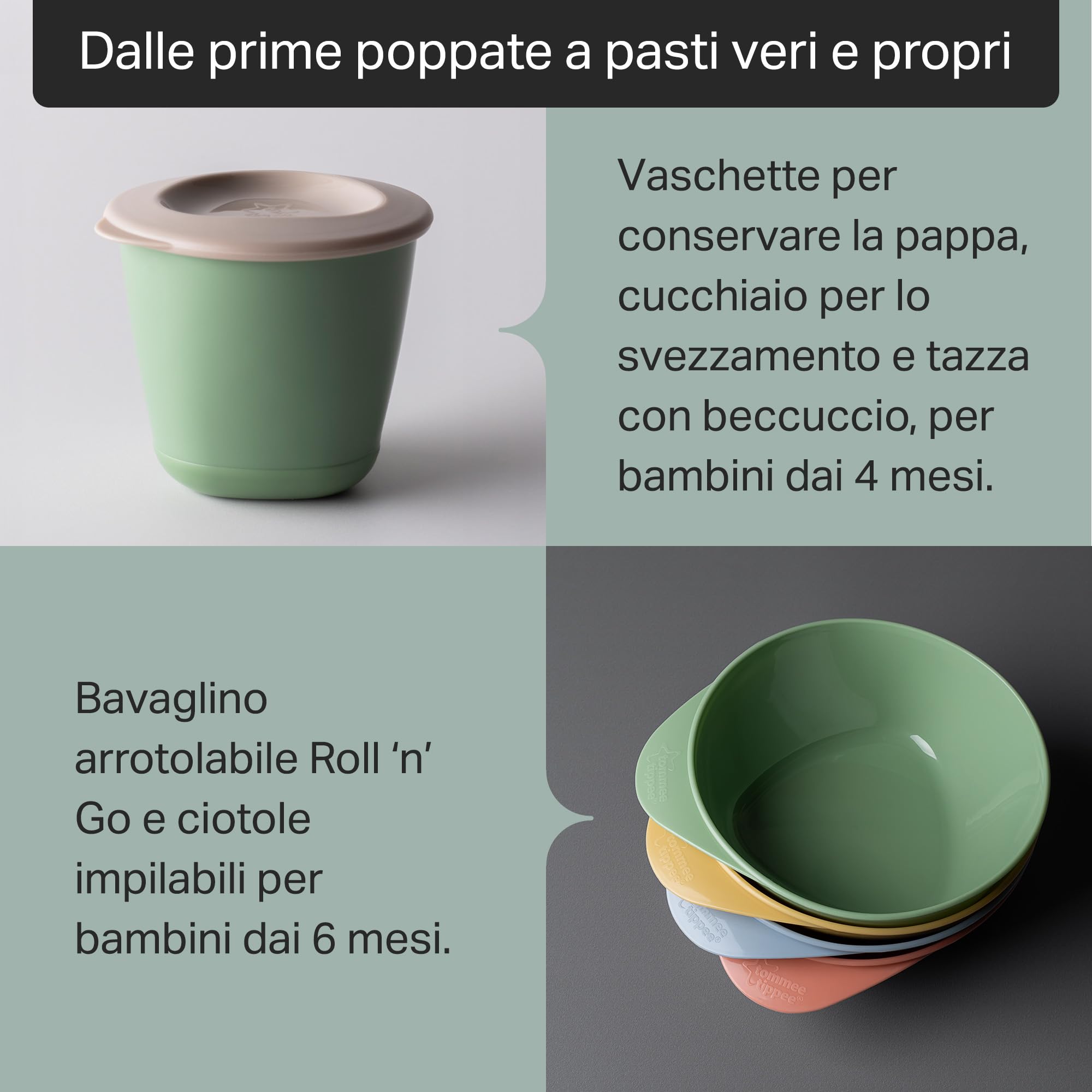 tommee-tippee-starter-kit-svezzamento-4m-con-ciotole-tazza-antigoccia-cucchiai-e image 6